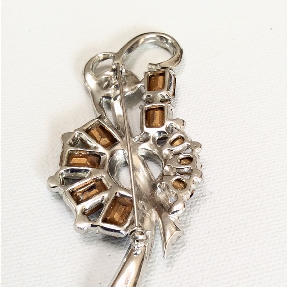 Vintage Abstract  Brooch Spray Ribbon Purple - Picture 4 of 5